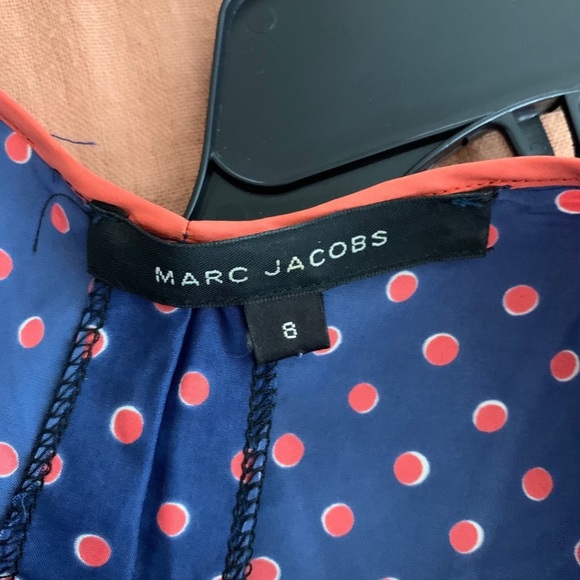 Marc Jacobs Womens Blue Polka Dot 100% Silk Halter Top Size XS/ S - Picture 7 of 7